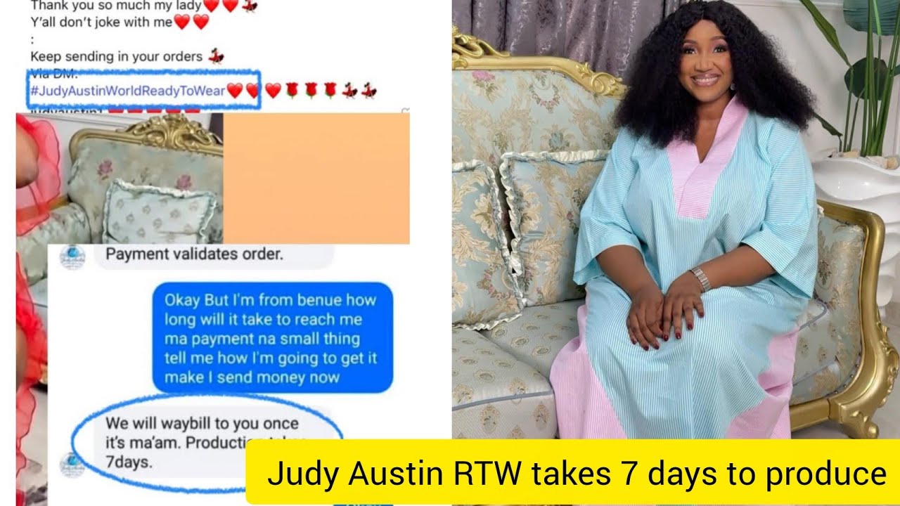 Judy Austin ready to wear takes7 days production after lying online . Leaked chats exposed