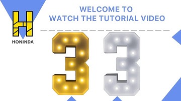 Honinda 4ft Marquee Light Up Number 3 DIY Tutorial