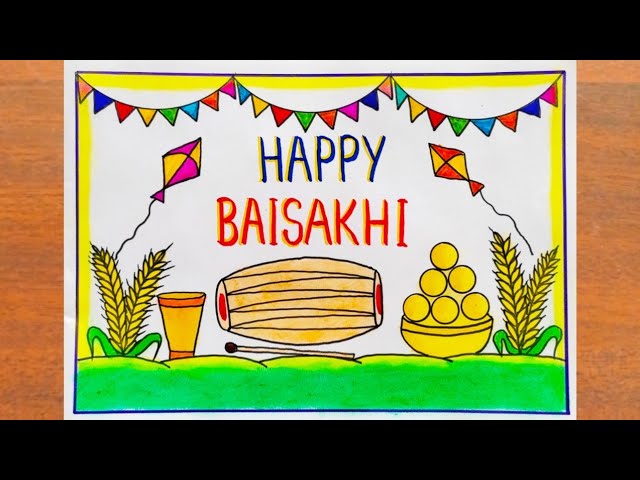 Free Vector | Baisakhi festival with drums in hand drawn