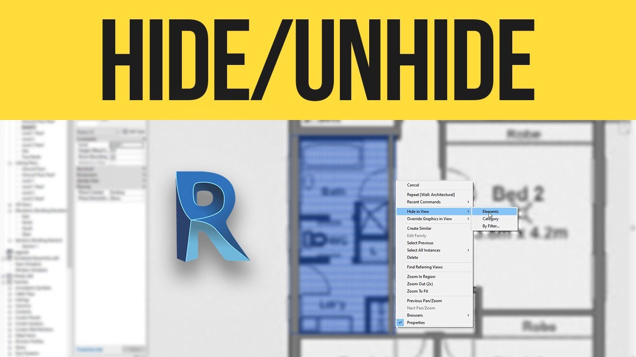 Hướng dẫn hiển thị tất cả các phần tử ẩn trong Revit: Revit Unhide All