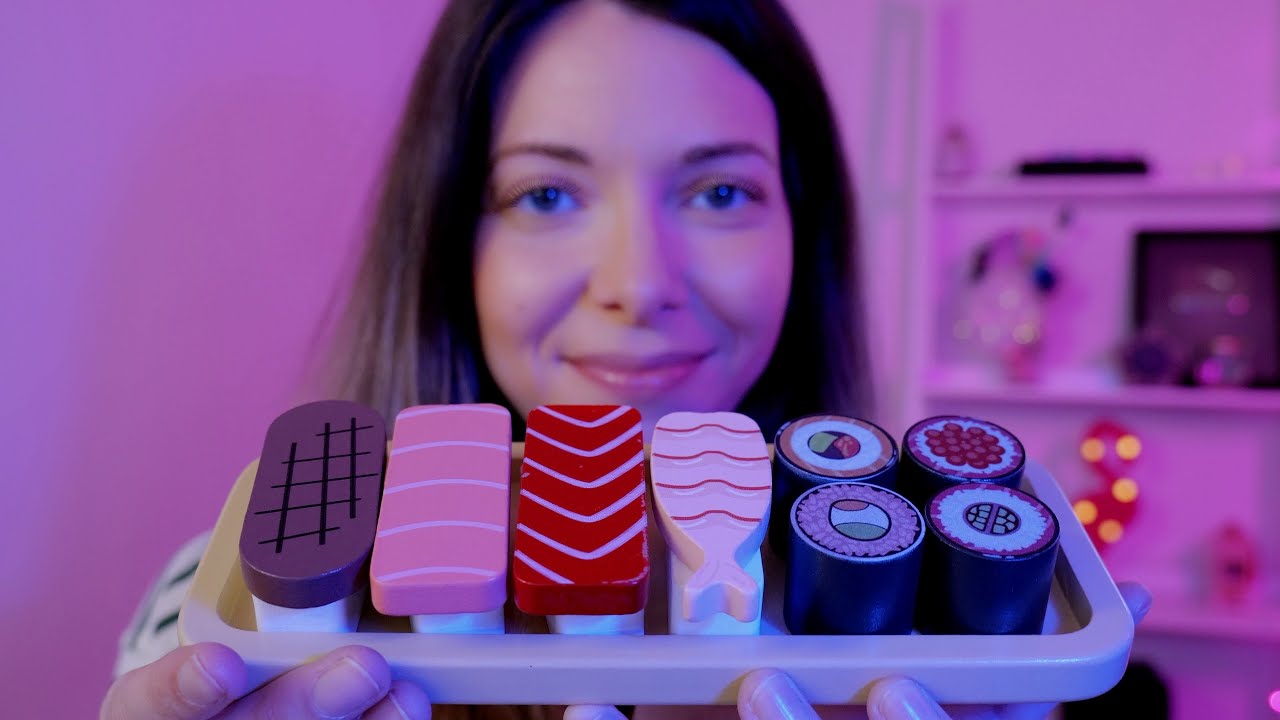 ASMR Unboxing sushi de MADERA | Love ASMR español