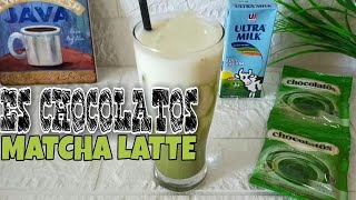 RESEP CARA MEMBUAT ES CHOCOLATOS MATCHA LATTE