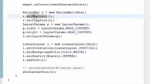 Chapter 6.2 - LinearLayout, RatingBar & LayoutParams