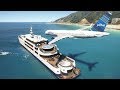 Boeing 757 Emergency Landing On A Most Expensive Yacht | GTA 5