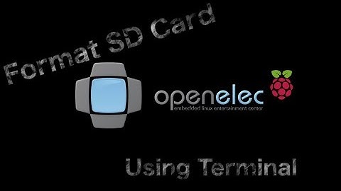 OpenElec(Kodi) SD Card Format on macOS Sierra