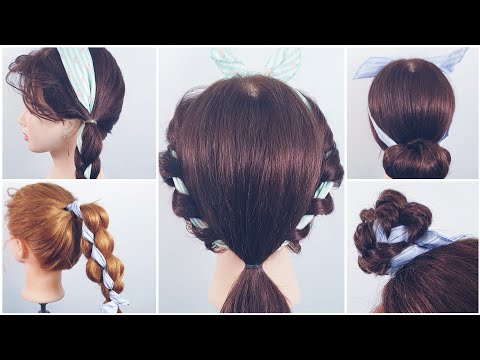 천원의 행복 ! 와이어 헤어밴드로 셀프헤어스타일 5가지 완성! cute hairstyle  easy hair  hairband hairstyle 簡単なヘア