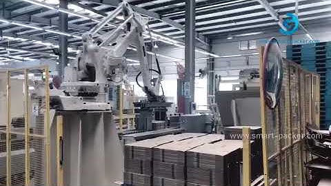 Automatic paper cardboard carton box robot hand palletizing machine palletizer equipment