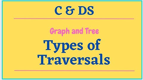 Definition of Traversal || Types of Tree and Graph Traversals