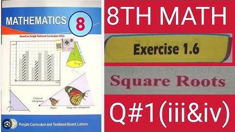 MATHEMATICS CLASS 8| EXERCISE 1.6|QUESTION1(iii&iv)|SQUARE ROOT OF FRACTIONS|PRIME FACTORIZATION|PTB