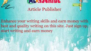 Free Article Submission ! ALInscribe
