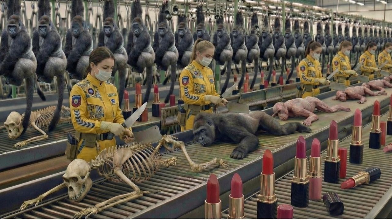 Inside the Gorilla Monkey Fat Luxury Factory | From Raw Material to Premium Women’s Lipstick Process