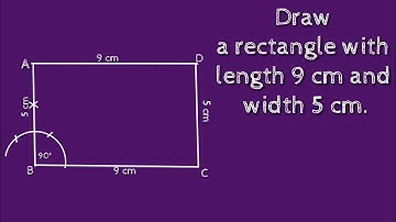 How to draw a rectangle with length 9 cm and width 5 cm. @SHSIRCLASSES .