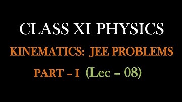 Kinematics | IIT JEE Previous Year Solutions | Part I | Class 11||✓