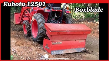 Kubota L2501 using boxblade to dig pond (expansion)