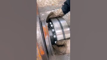 Installation of crusher drive bearing- Good tools and machinery make work easy