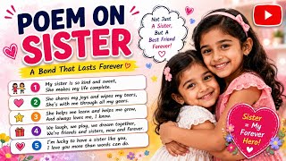 Sister Poem Poem On Sister Sisters Day Poem Sister Forever Poems