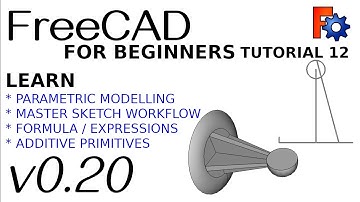 FreeCAD 0.20 voor beginners | 12 | Parametrisch modelleren met masterschets, formules | Onderdeel...