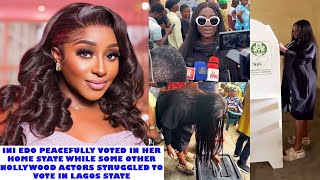 Ini Edo Went To Her Home State to Vote While some Nollywood Actors Struggle to Vote in Lagos State