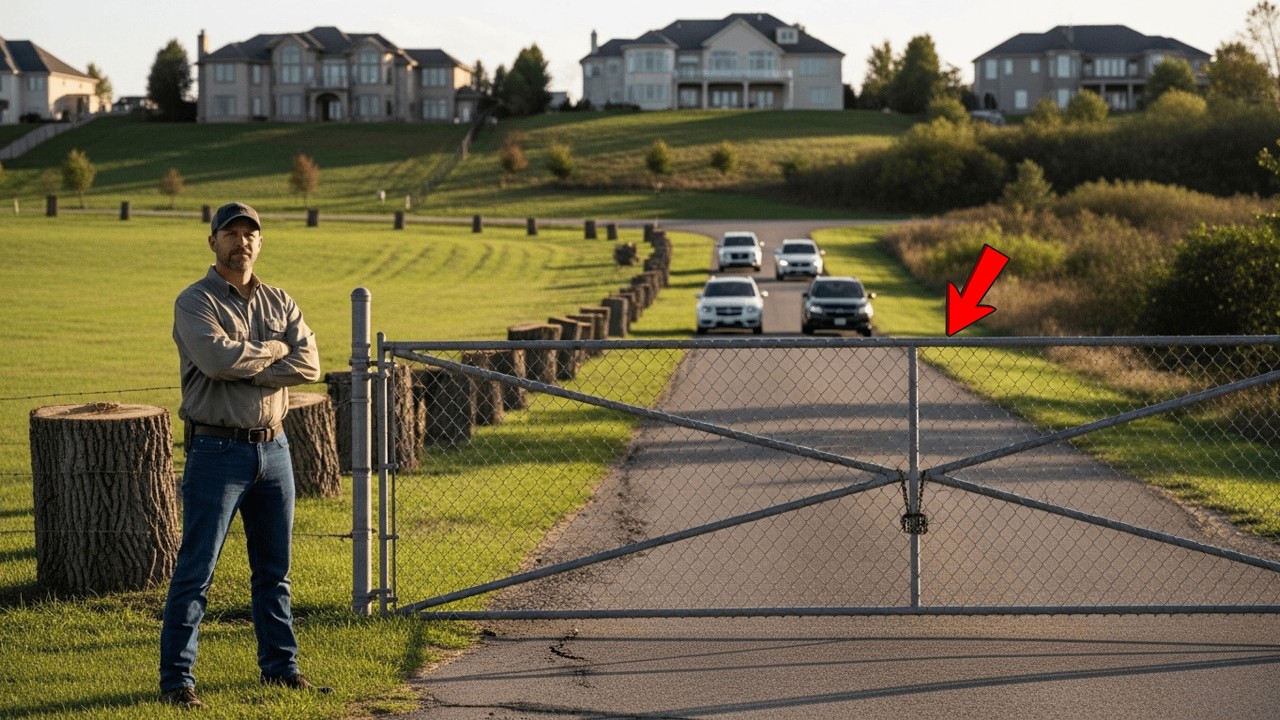 Они вырубили мои деревья, чтобы украсить свой вид, поэтому я перекрыл им единственную дорогу.