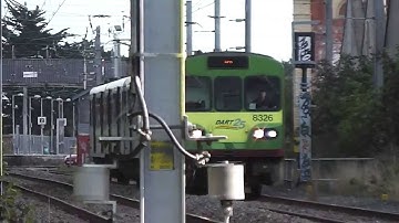 Dart train numbers 8326 + 8122 - Baldoyle Road Level Crossing