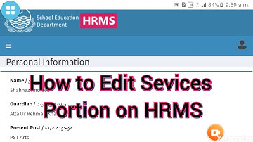 How to edit Services in HRMS
