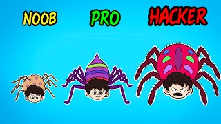 NOOB vs PRO vs HACKER en EVOLUCIÓN DE ARAÑAS !! - DeGoBooM