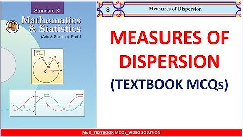 MEASURE OF DISPERSION TEXTBOOK MCQs l 11TH STD l MHT-CET l IMPULSE BATCH l SAINI SIR