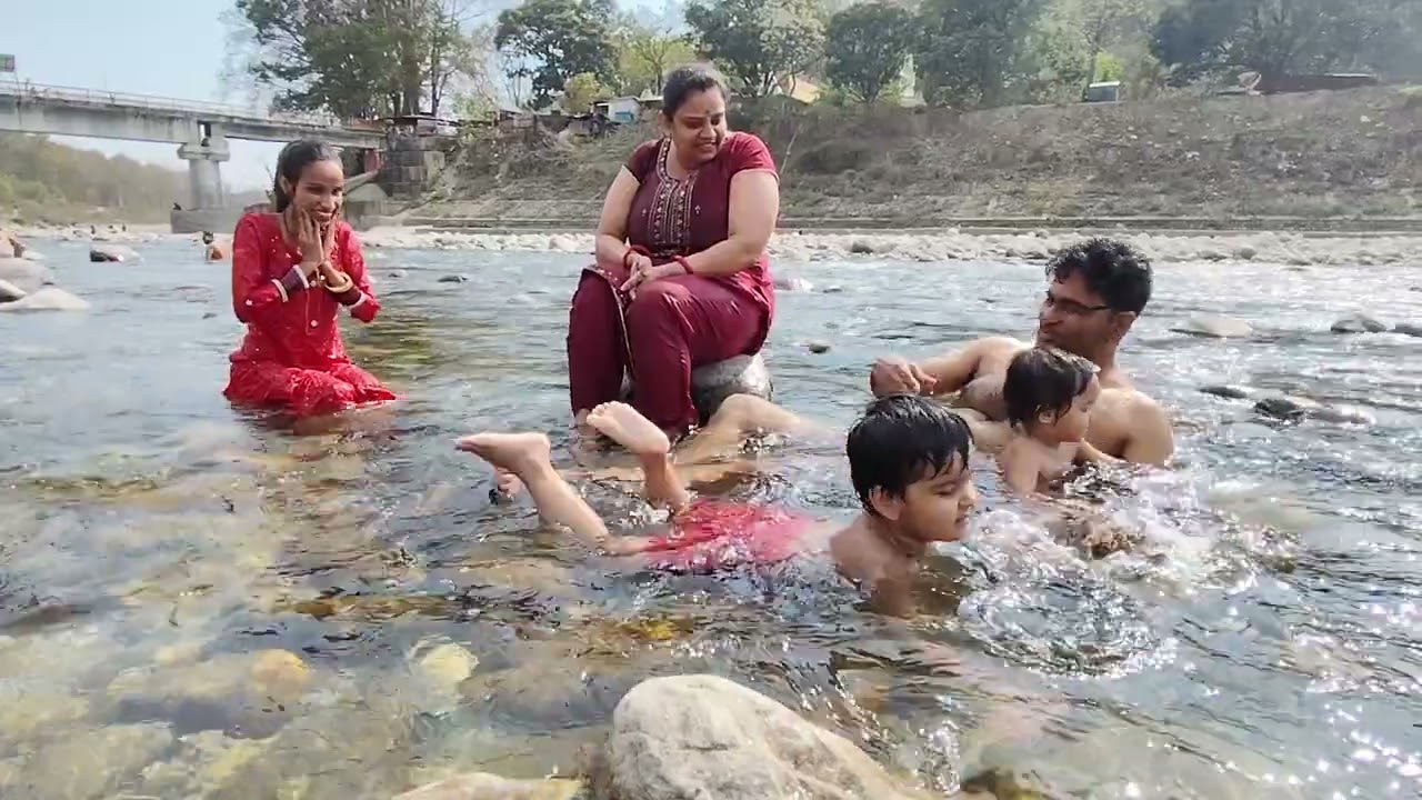 Fun with water in Kosi river... 