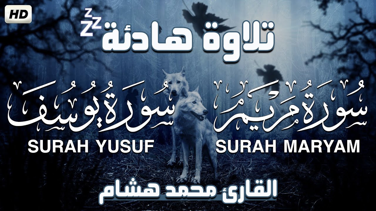 سورة مريم وسورة يوسف😴||تلاوة هادئة ومريحة جداً تسمعها قبل النوم💤 || القارئ محمد هشام