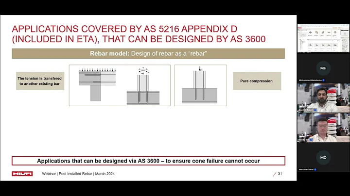 PROFIS Engineering  Webinar Part 1 - Design Methods for post installed rebar