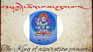 བཟང་སྤྱོད་སྨོན་ལམ་བསྡུས་པ། The King of aspiration prayer(an abridged), Tibetan & English texts.