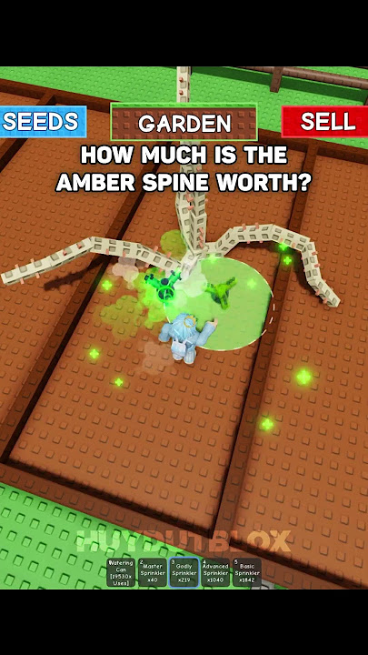 How Much Is The Amber Spine Worth?😱 #huydutblox #roblox #growagarden