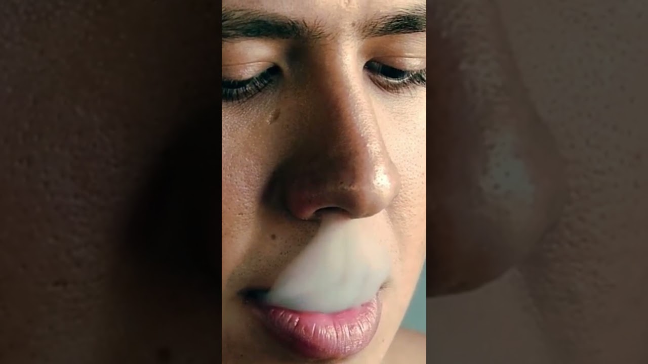 French Inhale Smoke Trick 💨