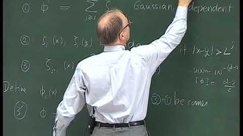 Prof. David Brydges | Statistical mechanics of phase transitions (4)