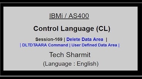 Delete Data Area in cl program  | CHGDTAARA command in cl Program | Basics of Data Area  | IBMi |