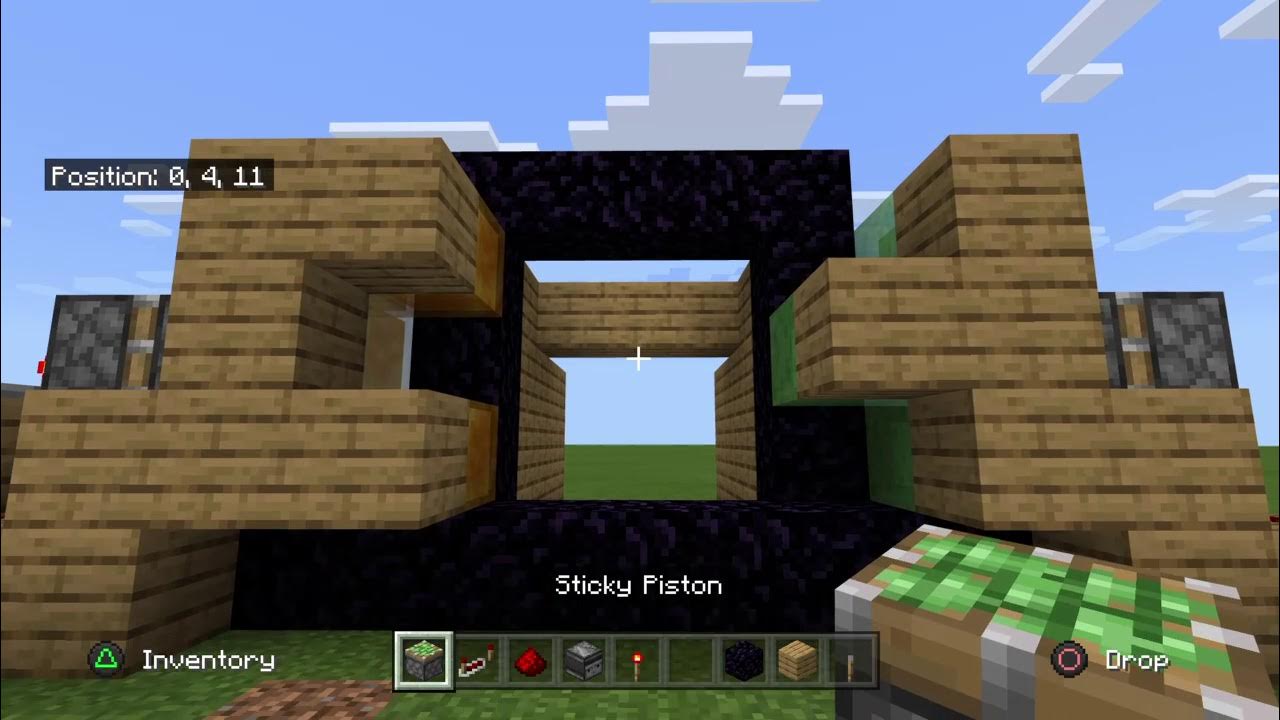 How To Make A 3x3 Piston Door Bedrock Minecraft: How to make a 3x3 Piston Door (Bedrock Edition) - YouTube