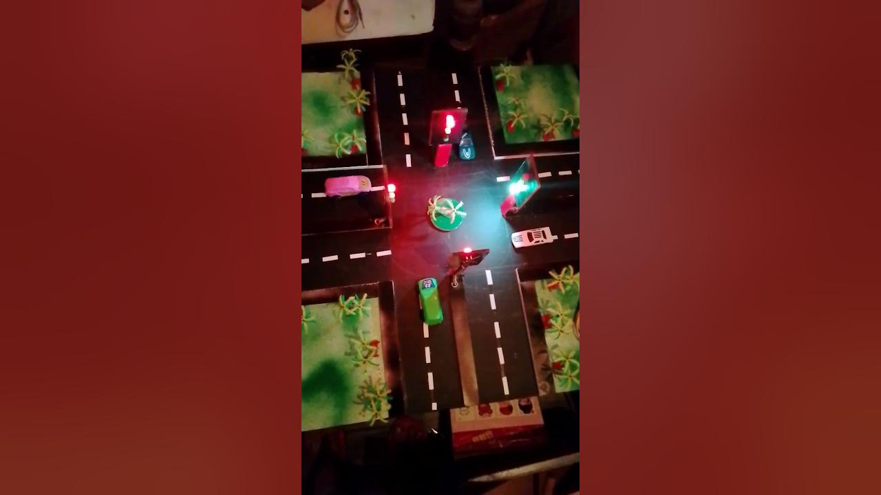 # four way traffic light control system project - YouTube