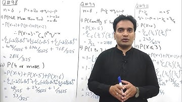 Binomial Distribution | Lecture 9 | Q # 9.8, 9.9, 9.11 | Statistics Tutorials Muhammad Usman In Urdu