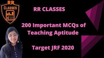 Part 1| Teaching Aptitude Important MCQs | Paper 1 UGC NTA - NET | JRF | By Reeta Rukhaya