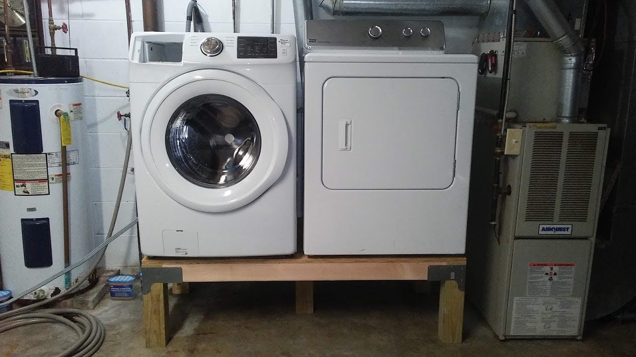 How to Build a Washer Dryer Pedestal - YouTube