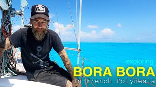 Enjoying the Turquoise Lagoon of Bora Bora and Swimming with Reef Sharks