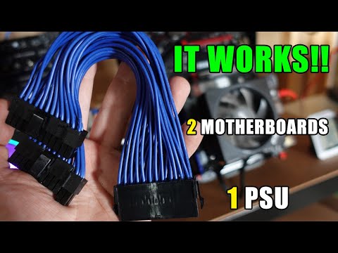 How To Run 2 PCs From 1 PSU | CPU Mining