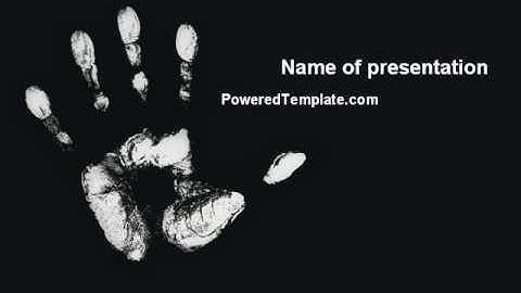 Hand Print PowerPoint Template by PoweredTemplate.com