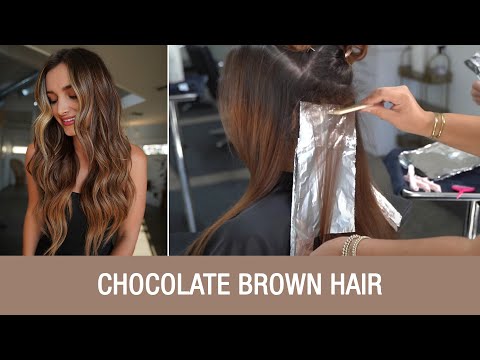 Chocolate Brown Hair with Blonde Teasylights | Brunette Hair Transformation | Kenra Professional
