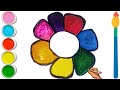 Flower Drawing, Painting & Coloring for Kids & Toddlers | Let's Paint | Twinkling Arts #01