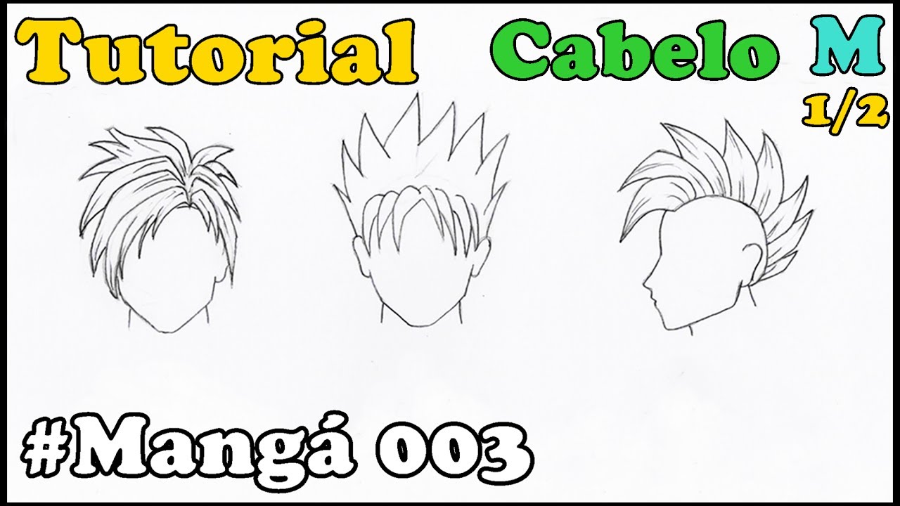 COMO DESENHAR CABELO em anime mangá 