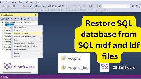 Hoe u een SQL Server-database herstelt vanuit MDF- en LDF-bestanden