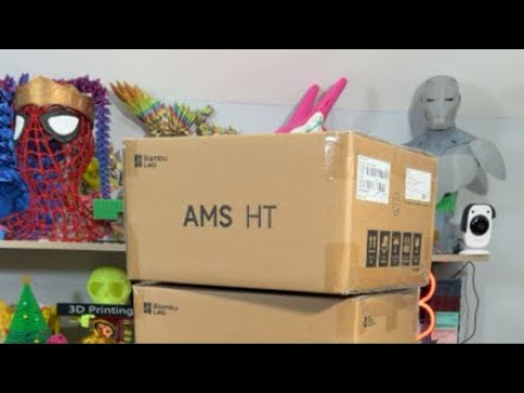 Unboxing 8 AMS-HT units for getting ready to 3D print 24 colors with Bambulab H2C