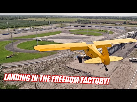 I Tried To Land My Bush Plane Inside an Oval Racetrack! *SHORT RUNWAY*