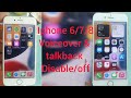 iphone 5/6/7/8 - Voiceover off/talkback off // iphone 5/6/7/8-how to disable Voiceover &amp; talkback